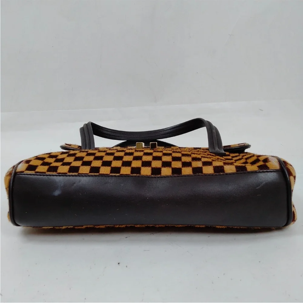 Louis Vuitton LV Damier Sauvage Pony Hair Handbag w COA - edge and corner wear - Picture 6 of 17